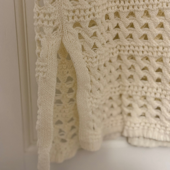 CAbi Paradise Cover-Up #6433 Off White Swim Cover-Up Size L EUC - Picture 5 of 10